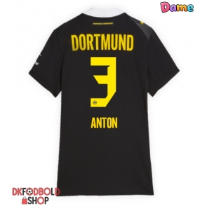Borussia Dortmund Waldemar Anton #3 Udebanetrøje Dame 2026-27 Kort ærmer Borussia Dortmund Waldemar Anton #3 Udebanetrøje Dame 2026-27 Kort ærmer